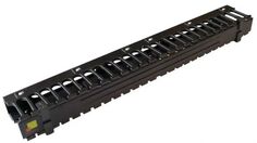 Кабельный организатор Lanmaster LAN-ORG/CV-2U 19" c крышкой, 2U