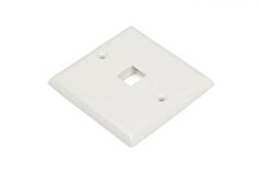 Панель лицевая Hyperline FP-E-1-WH 86х86мм для 1-й вставки типа Keystone Jack, европейский стандарт