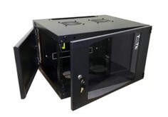 Шкаф серверный 19", 12U TWT TWT-CBWNG-12U-6x4-BK 550x450, стеклянная дверь, черный