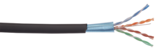 Кабель витая пара F/UTP 6 кат. 4 пары ITK LC3-C604-339 23AWG(0.57 мм), медь, одножильный (solid), внешний, PE, чёрный, уп/305м GREEN