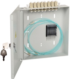 Кросс оптический настенный ITK FOBX8-N-4LCUD03 укомплектованный: LC (duplex) 4шт; (OM3)