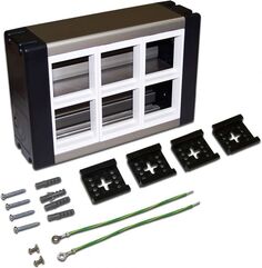 Блок Lanmaster LAN-WA-WBK2-F45/6 нстенный, сдвоенный, на 6 модулей Mosaic 45x45