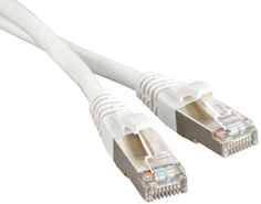 Кабель патч-корд F/UTP 5e кат. 1м. Hyperline PC-LPM-STP-RJ45-RJ45-C5e-1M-LSZH-WH LSZH, 1 м, белый