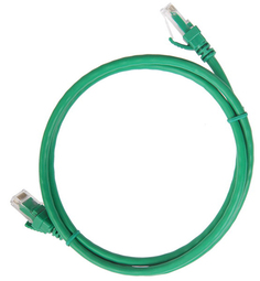 Кабель патч-корд U/UTP 5e кат. 1м ITK PC02-C5EU-1M неэкр, RJ45/RJ45, PVC, зелёный