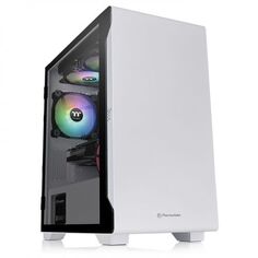 Корпус mATX Thermaltake S100 TG Snow CA-1Q9-00S6WN-00 белый, без БП, с окном, USB 3.0, 2*USB 2.0, audio