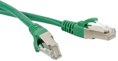 Кабель патч-корд F/UTP 5e кат. 10м. Hyperline PC-LPM-STP-RJ45-RJ45-C5e-10M-LSZH-GN зеленый