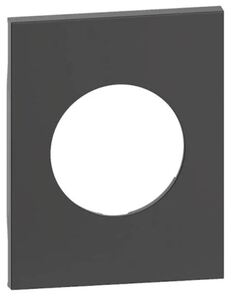 Панель лицевая BTicino KG04M3 LIVING NOW для розеток 2К+З немецкого стандарта, 3 модуля, цвет черный