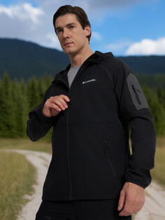 Куртка софтшелл мужская Columbia Tall Heights II Hooded Softshell, Черный
