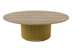 Стол с трубчатым подстольем GENGLASS Trubis wood