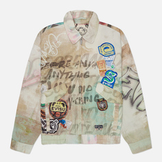 Мужская куртка ветровка Evisu Heritage Graffiti Allover Print Zip Up