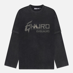 Мужской лонгслив Evisu Heavy Washed Multi Labels