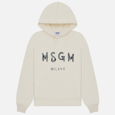 Мужская толстовка MSGM MSGM Brush Stroke Logo Print Hoodie