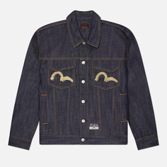 Мужская джинсовая куртка Evisu Heritage Hakutaku Embroidery Denim
