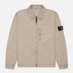 Мужская рубашка Stone Island Brushed Organic Cotton Canvas Old Effect Overshirt
