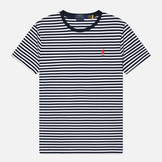Мужская футболка Polo Ralph Lauren Embroidered Logo Stripe Custom Slim