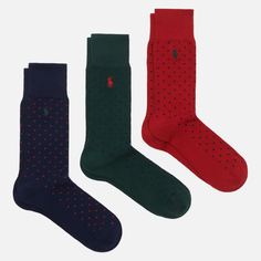 Комплект носков Polo Ralph Lauren Basic Dot Crew 3-Pack