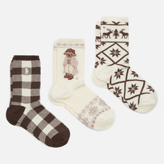 Комплект носков Polo Ralph Lauren Coat Bear Crew 3-Pack