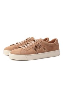 Замшевые кеды Santoni