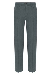 Брюки изо льна и шерсти Canali