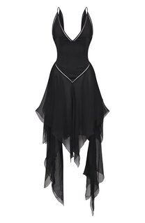 Платье из вискозы и шелка Ann Demeulemeester