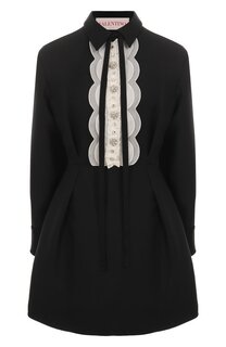 Платье из шерсти и шелка Valentino