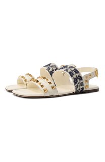 Комбинированные сандалии Rockstud Valentino
