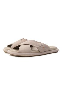 Замшевые шлепанцы Santoni