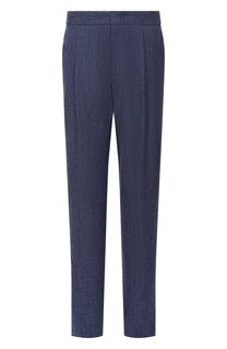 Брюки из шерсти и шелка Giorgio Armani