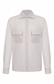 Рубашка из шерсти и шелка Marco Pescarolo