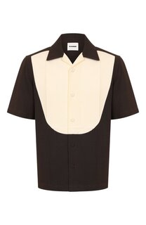 Рубашка из вискозы и шелка Jil Sander