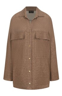 Рубашка изо льна и вискозы Giorgio Armani
