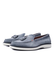 Замшевые лоферы Detroit Santoni