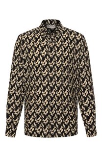 Рубашка из вискозы и шелка Saint Laurent