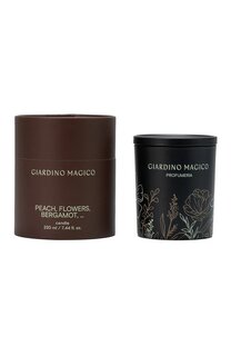 Свеча Peach, Flowers, Bergamot,… (220ml) Giardino Magico