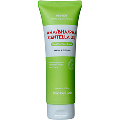 Пилинг для лица SHINCOS.LAB Нежный пилинг-скраб для лица с 3% экстракта центеллы азиатской и комплексом кислот AHA, BHA и PHA Centella 3% Sensitive Face Scrub
