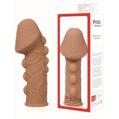 Насадка на член KOKOS Насадка на фаллос, с пузыриками, венками и ребристостью, размер S, EXTREME SLEEVE ES.009-S 1.0 КОКОС