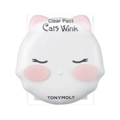 TONYMOLY Пудра для лица матирующая прозрачная Cats Wink Clear Pact Translucent