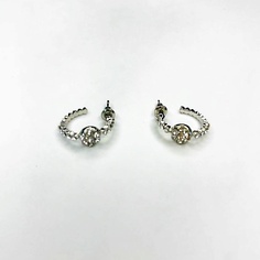 GILMEEVA Серьги пусеты с камнем