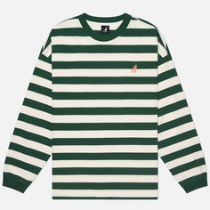 Мужской лонгслив Kangol Playful Stripe, цвет зелёный