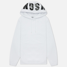 Женская толстовка MSGM Maxilogo Basic Unbrushed Hoodie, цвет белый