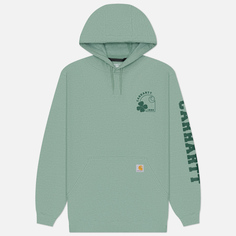 Мужская толстовка Carhartt Loose Fit Midweight Hoodie Shamrock, цвет зелёный