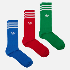 Комплект носков adidas Originals Solid Crew 3-Pack, цвет комбинированный