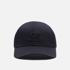 Кепка C.P. Company Gabardine Logo Garment Dyed, цвет синий