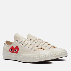 Мужские кеды Converse x Comme des Garcons Play Chuck 70 Low, цвет белый