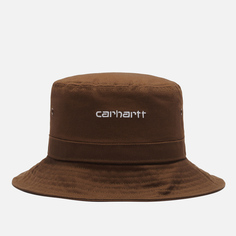 Панама Carhartt WIP Script, цвет коричневый