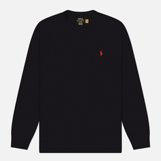 Мужской лонгслив Polo Ralph Lauren Embroidered Logo Classic Fit, цвет чёрный