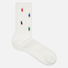 Носки Polo Ralph Lauren Multicolour Pony Stretch Cotton Blend Crew Single, цвет белый