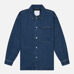 Мужская рубашка Edwin Big Pocket Victory Blue Denim, цвет синий