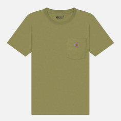 Женская футболка Carhartt Loose Fit Heavyweight K87 Pocket, цвет зелёный