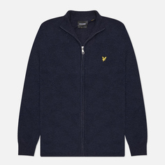 Мужской свитер Lyle & Scott Lambswool Blend Zip Through, цвет синий